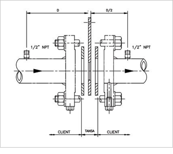 Pipe Taps (D X D / 2)